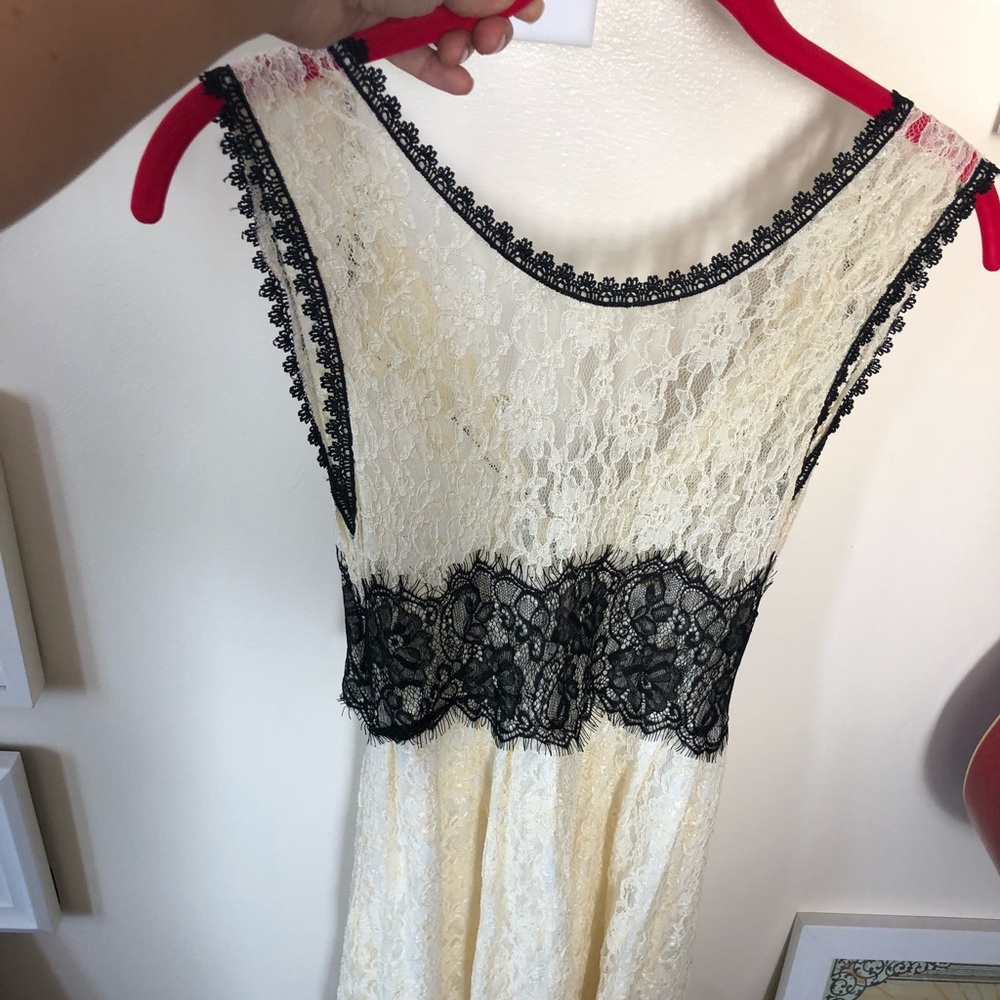 Rehab white and black lace dress